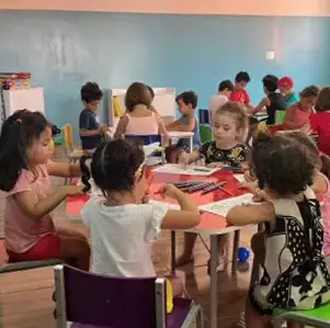 Foto interna da escola